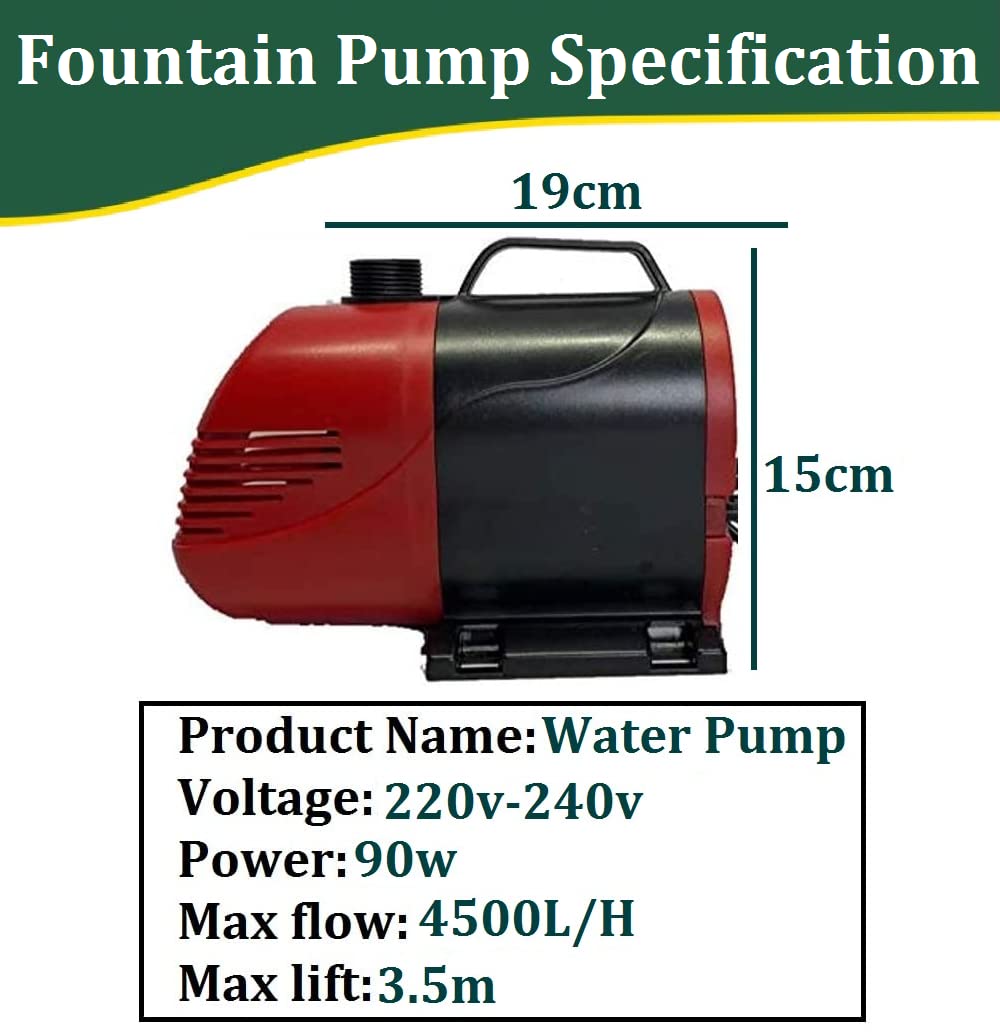 Despacito Fountain kit with Pump Water Fountain Nozzle kit for Home Outdoor, Fountain kit Extension for Garden and Pond Submersible Water Pump (Fountain kit with Pump)