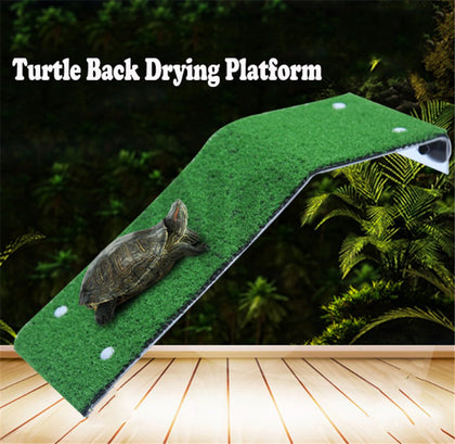 Despacito® Turtle Baskin Ladder Simulation Lawn Drying Rest Platform for Aquarium Decorate Fish Tank