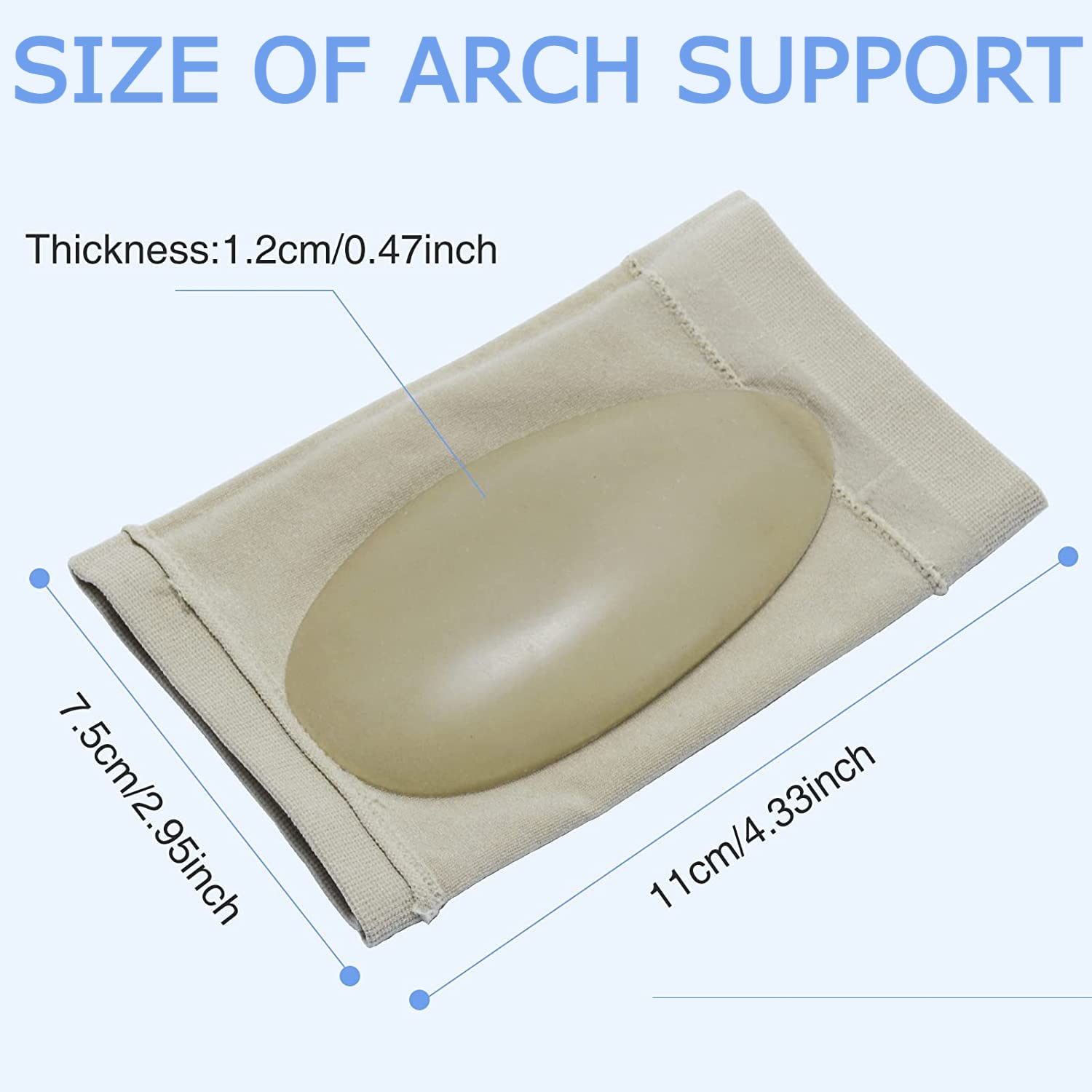 NUCARTURE Flat Foot Arch Support for Men & Women Silicone gel Pads Support for Flat Feet Correction Sleeve Cushion Foot Pain Relief(1 Pair)