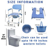 2-In-1 Elder potty seat for adults with wheels water jet for western toilet Indian toilet 150 Kg Capacity bedside wheels wheel chair with commode for adults oldwomen, Patients, Handicapped with Locking Caster Wheels.