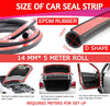 D Shape car Edge Guard Protector Rubber Tape Trim Rubber Strip Seal Protector Car Window Door Edge Guards for Most Cars