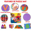Metreno 31 * 31 cm Kids ABCD mats Large Size Floor Alphabet mats for Kids Puzzle Interlocking Learning Foam alphabetic  Play mat Big Size Mats