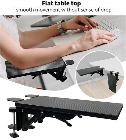 Hukimoyo Mouse arm Rest pad Support,Gaming Hand Shoulder Protect Wrist pad, Computer Bracket Suits for Office desks Computer Desk Extender for Home (1 Pc)