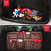 Car Trunk Organizer Back Seat Bag Pocket Waterproof Adjustable Straps Universal Trunk Organizer Compartment Hanging Storage - PU Leather