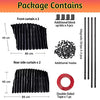 Car Side Window Sun Shade Curtain Magnetic for UV Protection - 2 Front /2 Rear Screen (4 Pcs, Black)