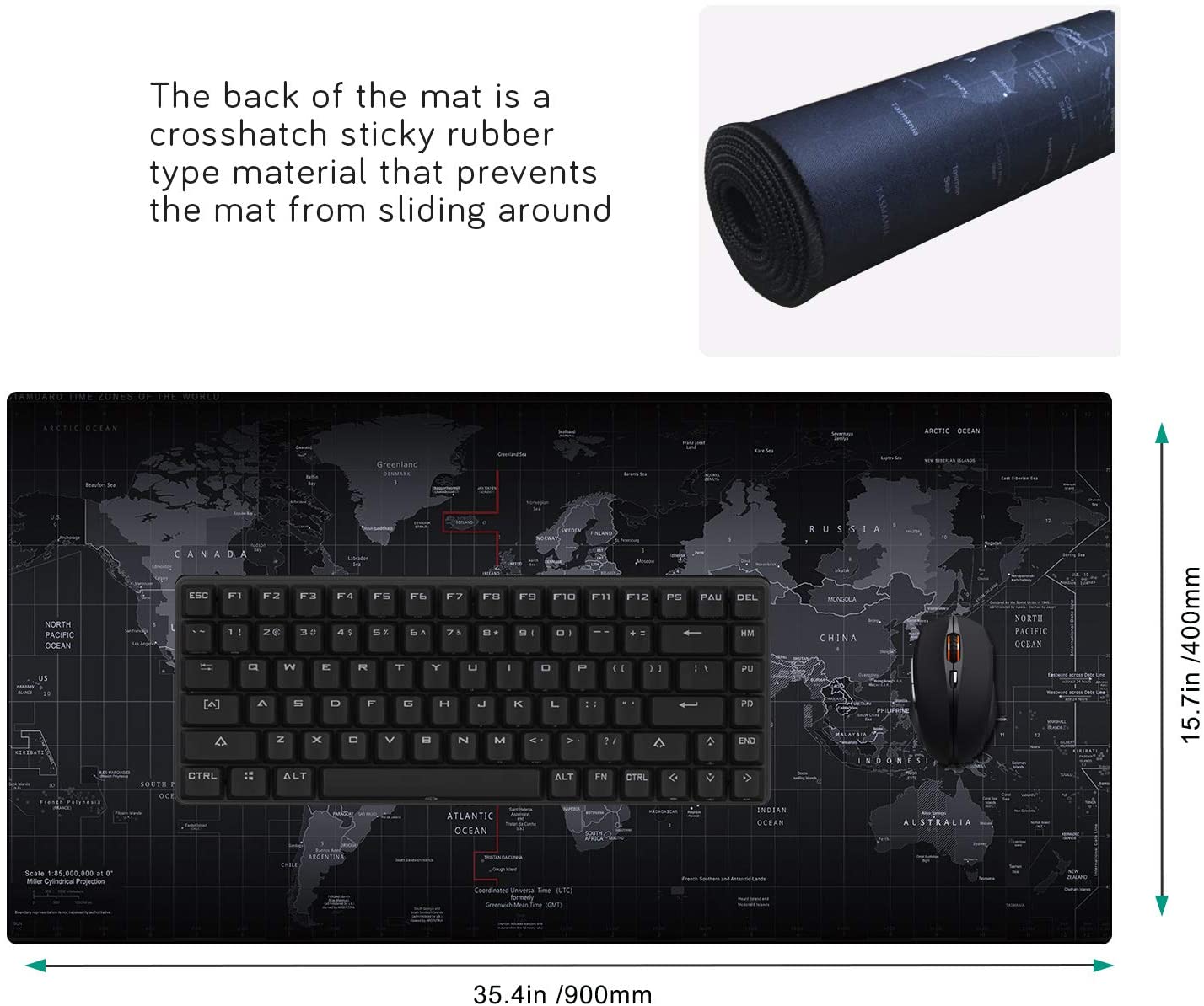 Hukimoyo Gaming Mouse pad extended, waterproof keyboard pad and Desktop mat for Office & Home