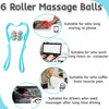 Neck Massager for Cervical pain relief Manual Trigger Point Roller Massager deep Tissue Handheld Shoulder Massager Tool with 6 Balls for Legs Waist Neck(Random color)