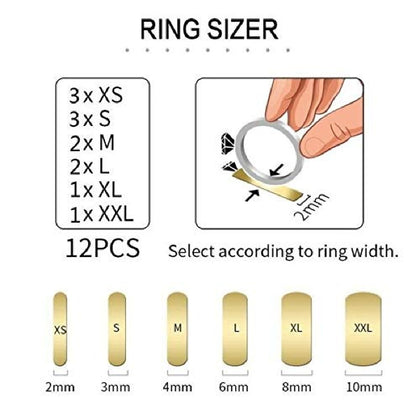 Sozzumi Ring Adjuster for loose rings, Ring Tightener for Women. Invisible Ring (Silicone)